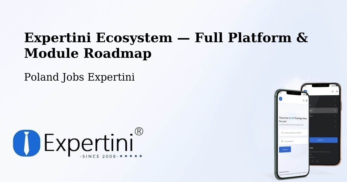 Expertini Ecosystem — Full Platform & Module Roadmap – Wałcz